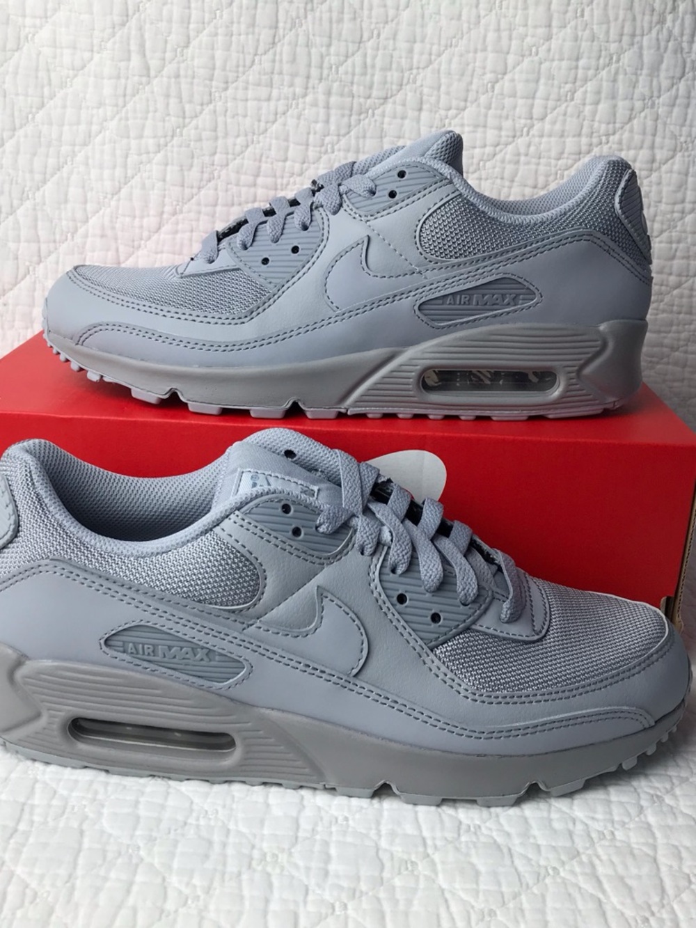 Nike Air Max 90 Shoes Men’s SZ 8.5 Wolf Gray CN8490-001